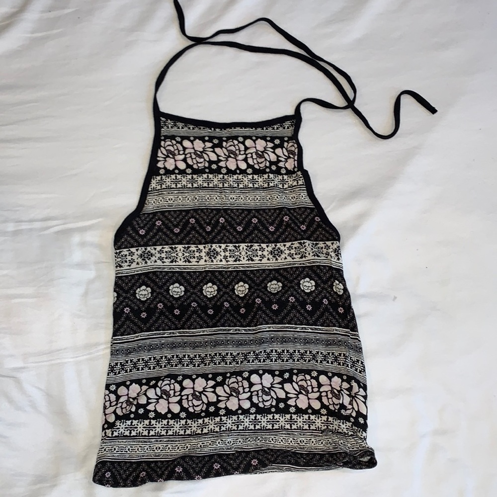 American Eagle patterned halter top